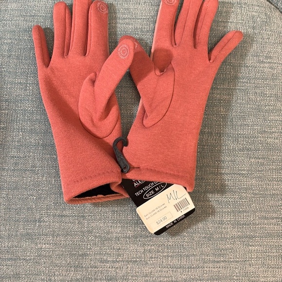 Pink Floral Tech Gloves Size S/M - Picture 2 of 6